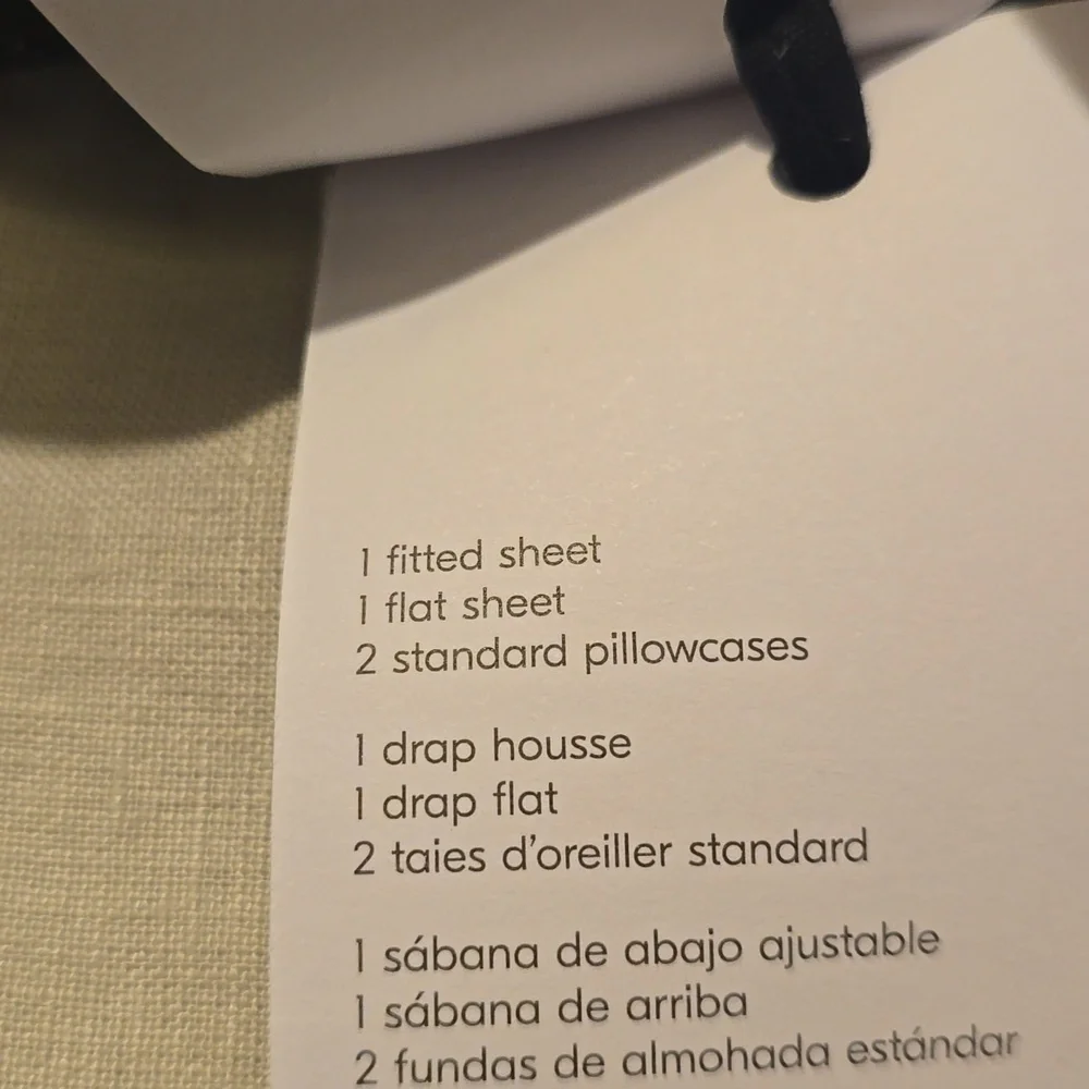 ❤️BUY 2 GET 1 FREE  European Flax Linen Sheet Set, Full, Frost Gray, Retail $269